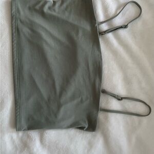 Sleek Gray Spaghetti Strap Top